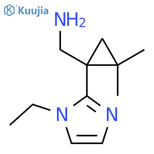 1-(1-ethyl-1H-imidazol-2-yl)-2,2-dimethylcyclopropylmethanamine structure