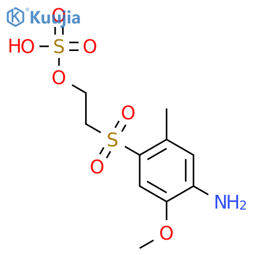 2-((4-Amino-5-methoxy-2-methylphenyl)-sulfonyl)ethyl hydrogen sulfate structure