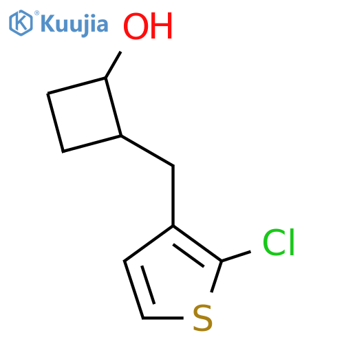 2-(2-chlorothiophen-3-yl)methylcyclobutan-1-ol structure