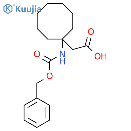 2-(1-{(benzyloxy)carbonylamino}cyclooctyl)acetic acid structure
