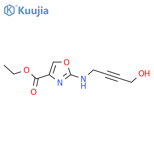 ethyl 2-(4-hydroxybut-2-yn-1-yl)amino-1,3-oxazole-4-carboxylate structure