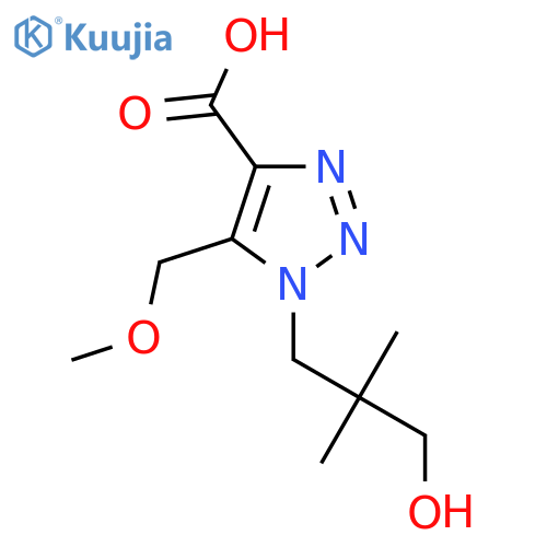 1-(3-hydroxy-2,2-dimethylpropyl)-5-(methoxymethyl)-1H-1,2,3-triazole-4-carboxylic acid structure