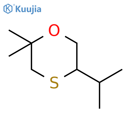 1,4-Oxathiane, 2,2-dimethyl-5-(1-methylethyl)-, (5R)- structure