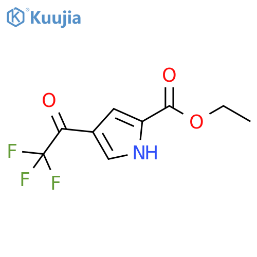 Ethyl 4-(2,2,2-trifluoroacetyl)-1H-pyrrole-2-carboxylate structure