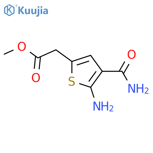 Methyl 2-(5-amino-4-carbamoylthiophen-2-yl)acetate structure