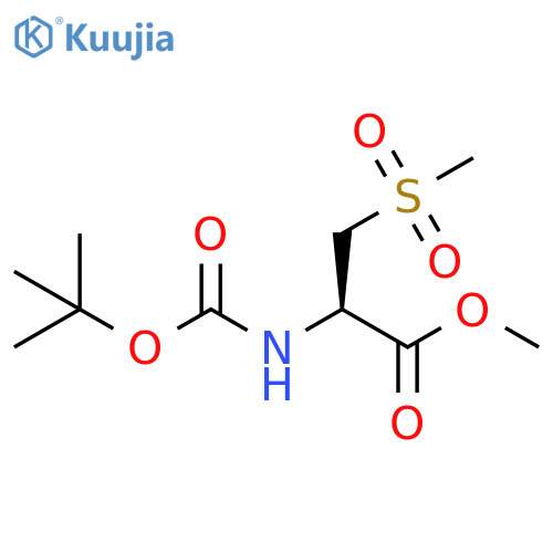 L-Alanine, N-[(1,1-dimethylethoxy)carbonyl]-3-(methylsulfonyl)-, methyl ester structure