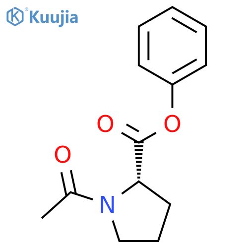 L-Proline, 1-acetyl-, phenyl ester structure