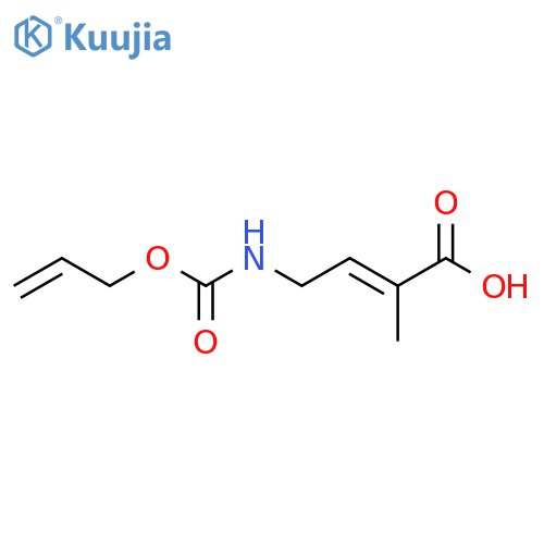 2-methyl-4-{(prop-2-en-1-yloxy)carbonylamino}but-2-enoic acid structure