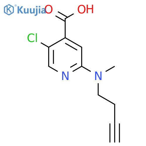 2-(but-3-yn-1-yl)(methyl)amino-5-chloropyridine-4-carboxylic acid structure
