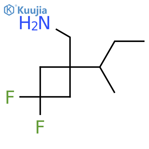 1-(butan-2-yl)-3,3-difluorocyclobutylmethanamine structure