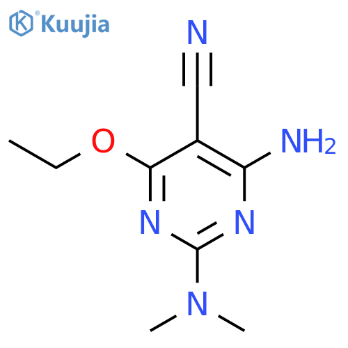 5-Pyrimidinecarbonitrile,4-amino-2-(dimethylamino)-6-ethoxy- structure