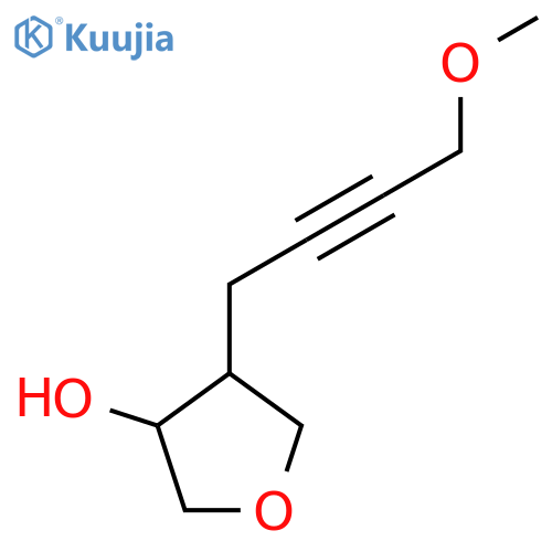 4-(4-methoxybut-2-yn-1-yl)oxolan-3-ol structure