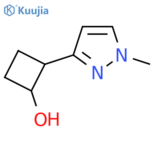 2-(1-methyl-1H-pyrazol-3-yl)cyclobutan-1-ol structure