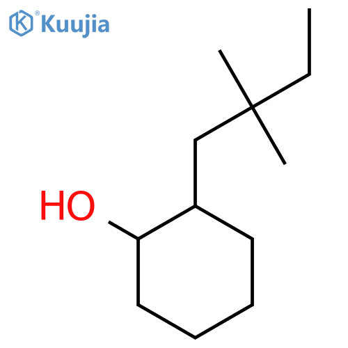 2-(2,2-dimethylbutyl)cyclohexan-1-ol structure