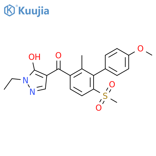 Methanone,(1-ethyl-5-hydroxy-1H-pyrazol-4-yl)[4'-methoxy-2-methyl-6-(methylsulfonyl)[1,1'-biphenyl]-3-yl]- structure
