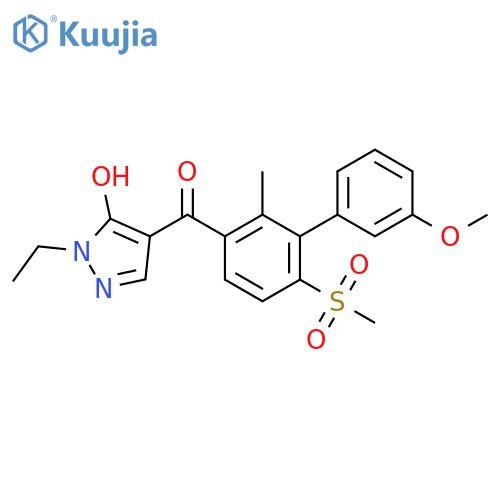 Methanone,(1-ethyl-5-hydroxy-1H-pyrazol-4-yl)[3'-methoxy-2-methyl-6-(methylsulfonyl)[1,1'-biphenyl]-3-yl]- structure