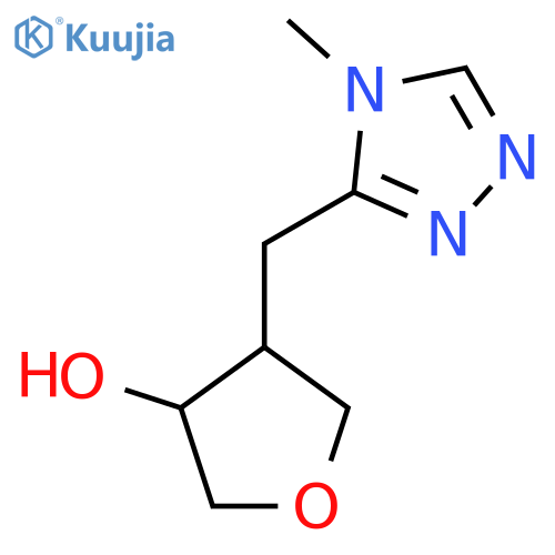 4-(4-methyl-4H-1,2,4-triazol-3-yl)methyloxolan-3-ol structure