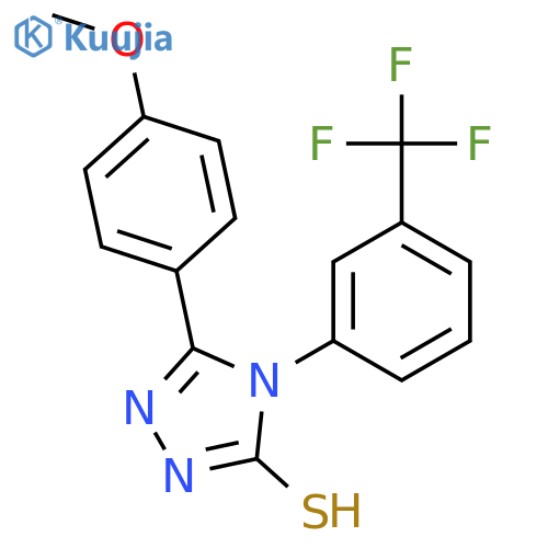 5-(4-methoxyphenyl)-4-3-(trifluoromethyl)phenyl-4H-1,2,4-triazole-3-thiol structure