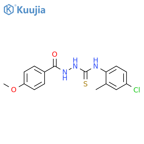 Benzoic acid, 4-methoxy-, 2-[[(4-chloro-2-methylphenyl)amino]thioxomethyl]hydrazide structure