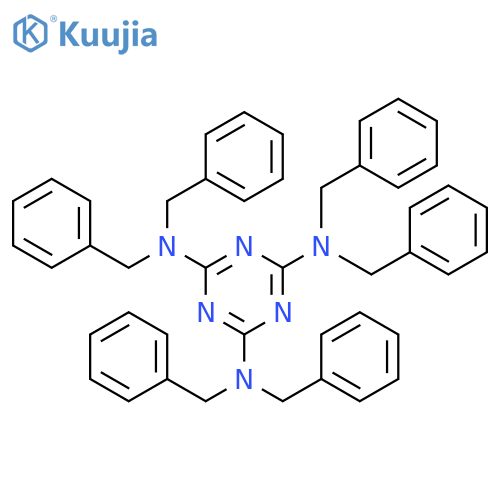 N2,N2,N4,N4,N6,N6-hexabenzyl-1,3,5-triazine-2,4,6-triamine structure
