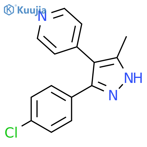 Pyridine, 4-[3-(4-chlorophenyl)-5-methyl-1H-pyrazol-4-yl]- structure