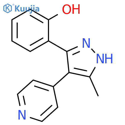 Phenol, 2-[5-methyl-4-(4-pyridinyl)-1H-pyrazol-3-yl]- structure
