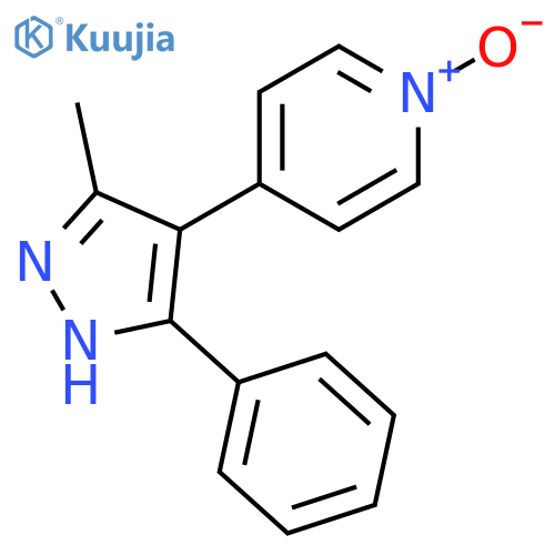 Pyridine, 4-(3-methyl-5-phenyl-1H-pyrazol-4-yl)-, 1-oxide structure