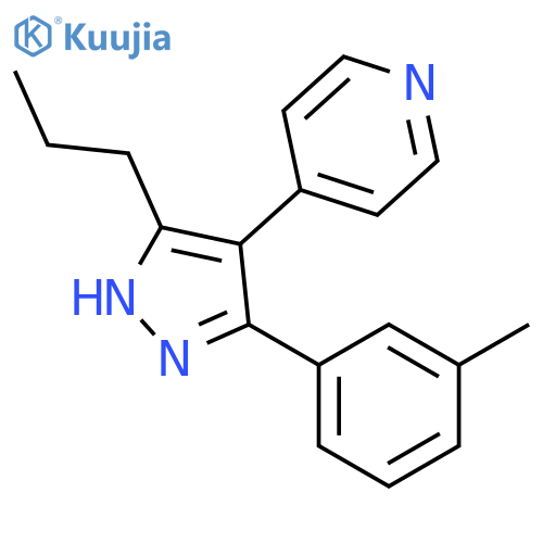 Pyridine, 4-[3-(3-methylphenyl)-5-propyl-1H-pyrazol-4-yl]- structure
