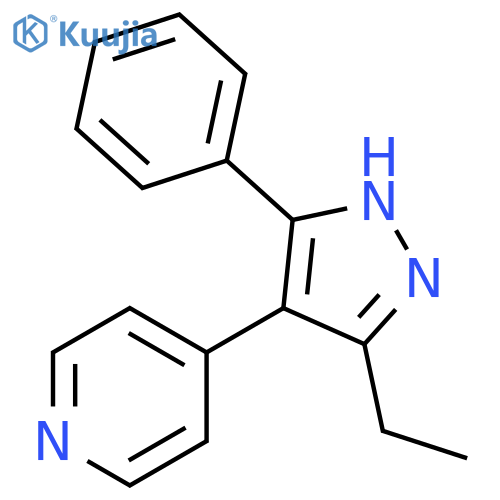 Pyridine, 4-(3-ethyl-5-phenyl-1H-pyrazol-4-yl)- structure