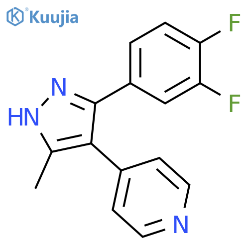 Pyridine, 4-[3-(3,4-difluorophenyl)-5-methyl-1H-pyrazol-4-yl]- structure