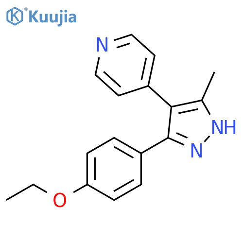Pyridine, 4-[3-(4-ethoxyphenyl)-5-methyl-1H-pyrazol-4-yl]- structure
