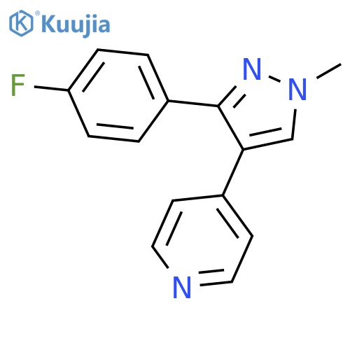 Pyridine, 4-[3-(4-fluorophenyl)-1-methyl-1H-pyrazol-4-yl]- structure