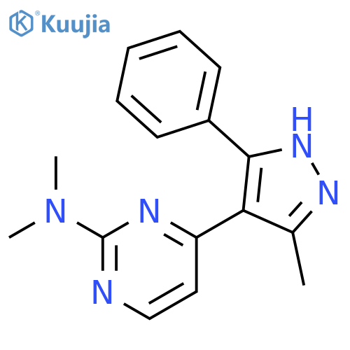 2-Pyrimidinamine, N,N-dimethyl-4-(3-methyl-5-phenyl-1H-pyrazol-4-yl)- structure