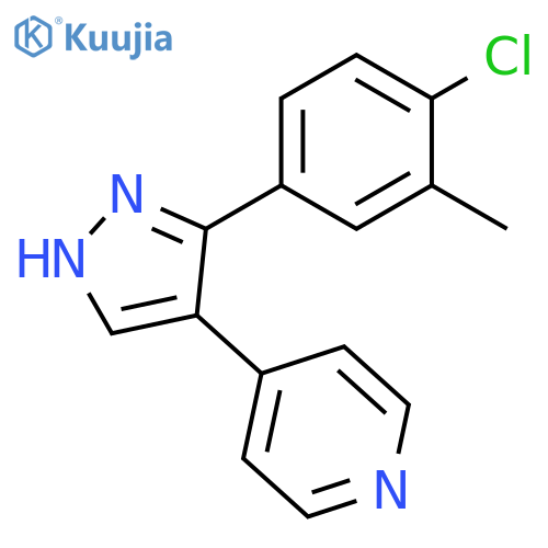 Pyridine, 4-[3-(4-chloro-3-methylphenyl)-1H-pyrazol-4-yl]- structure
