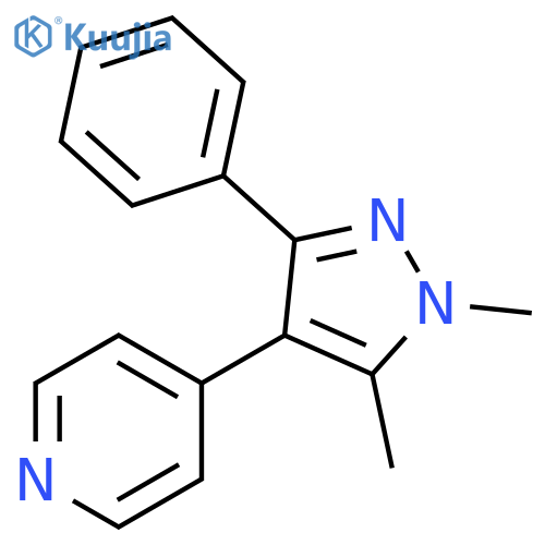 Pyridine, 4-(1,5-dimethyl-3-phenyl-1H-pyrazol-4-yl)- structure