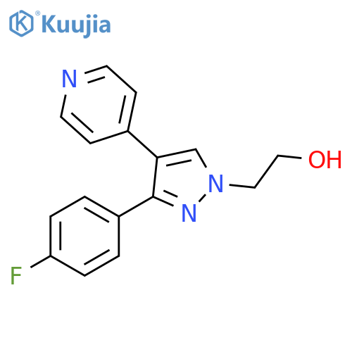 1H-Pyrazole-1-ethanol, 3-(4-fluorophenyl)-4-(4-pyridinyl)- structure