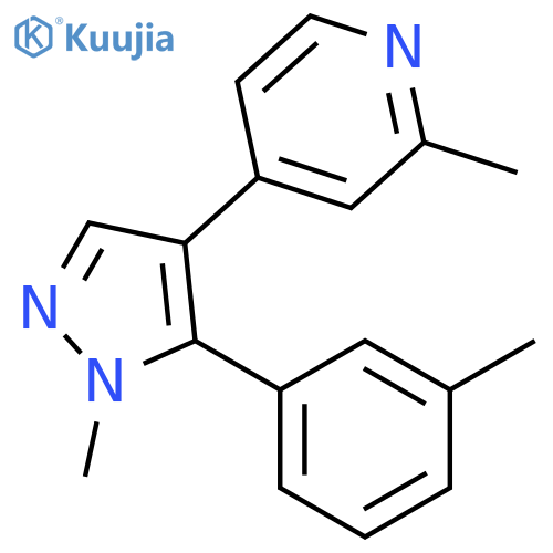 Pyridine, 2-methyl-4-[1-methyl-5-(3-methylphenyl)-1H-pyrazol-4-yl]- structure