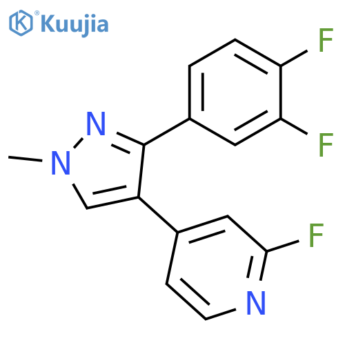 Pyridine, 4-[3-(3,4-difluorophenyl)-1-methyl-1H-pyrazol-4-yl]-2-fluoro- structure