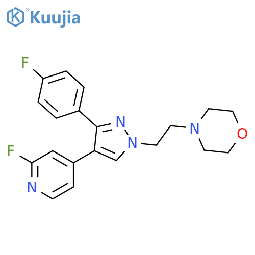 Morpholine,4-[2-[3-(4-fluorophenyl)-4-(2-fluoro-4-pyridinyl)-1H-pyrazol-1-yl]ethyl]- structure