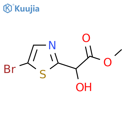 methyl 2-(5-bromo-1,3-thiazol-2-yl)-2-hydroxyacetate structure
