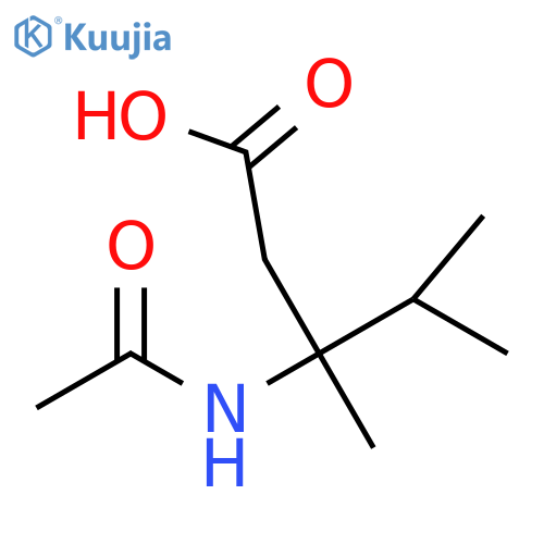 3-Acetamido-3,4-dimethylpentanoic acid structure