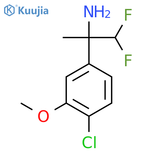 2-(4-chloro-3-methoxyphenyl)-1,1-difluoropropan-2-amine structure