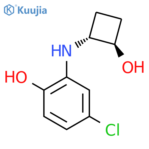 4-Chloro-2-{[trans-2-hydroxycyclobutyl]amino}phenol structure