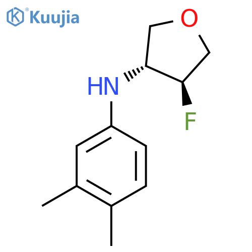 (3R,4S)-N-(3,4-Dimethylphenyl)-4-fluorooxolan-3-amine structure