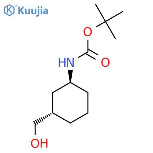 tert-butyl N-(1S,3S)-3-(hydroxymethyl)cyclohexylcarbamate structure