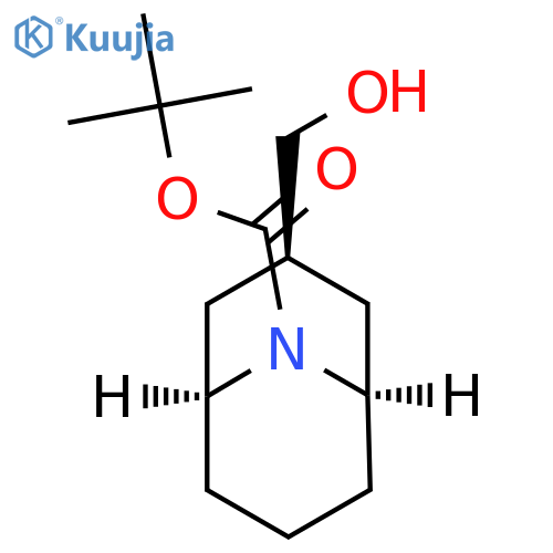 tert-butyl endo-3-(hydroxymethyl)-9-azabicyclo[3.3.1]nonane-9-carboxylate structure