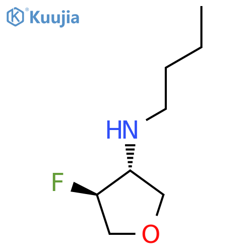 (3R,4S)-N-Butyl-4-fluorooxolan-3-amine structure