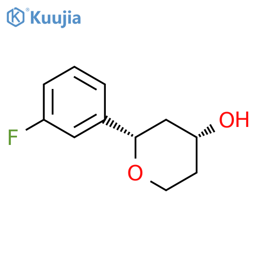 (2S,4R)-2-(3-Fluorophenyl)oxan-4-ol structure