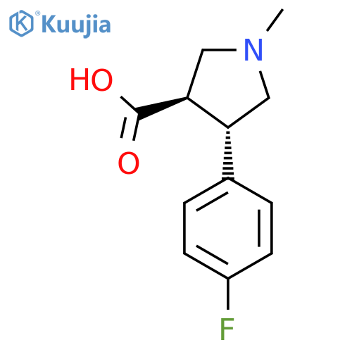 4-(4-fluorophenyl)-1-methylpyrrolidine-3-carboxylic acid structure