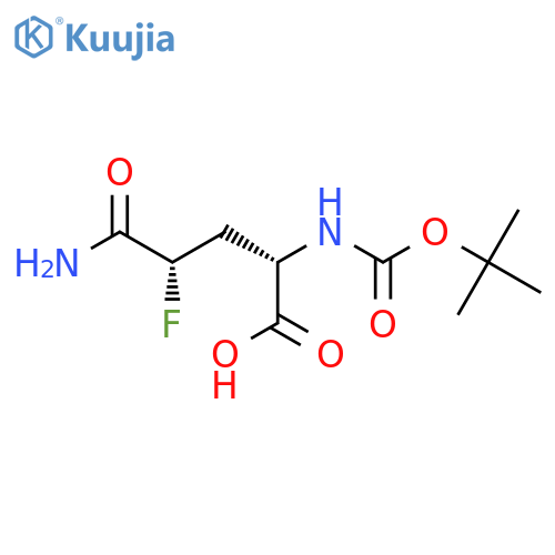 (2S,4S)-2-{(tert-butoxy)carbonylamino}-4-carbamoyl-4-fluorobutanoic acid structure